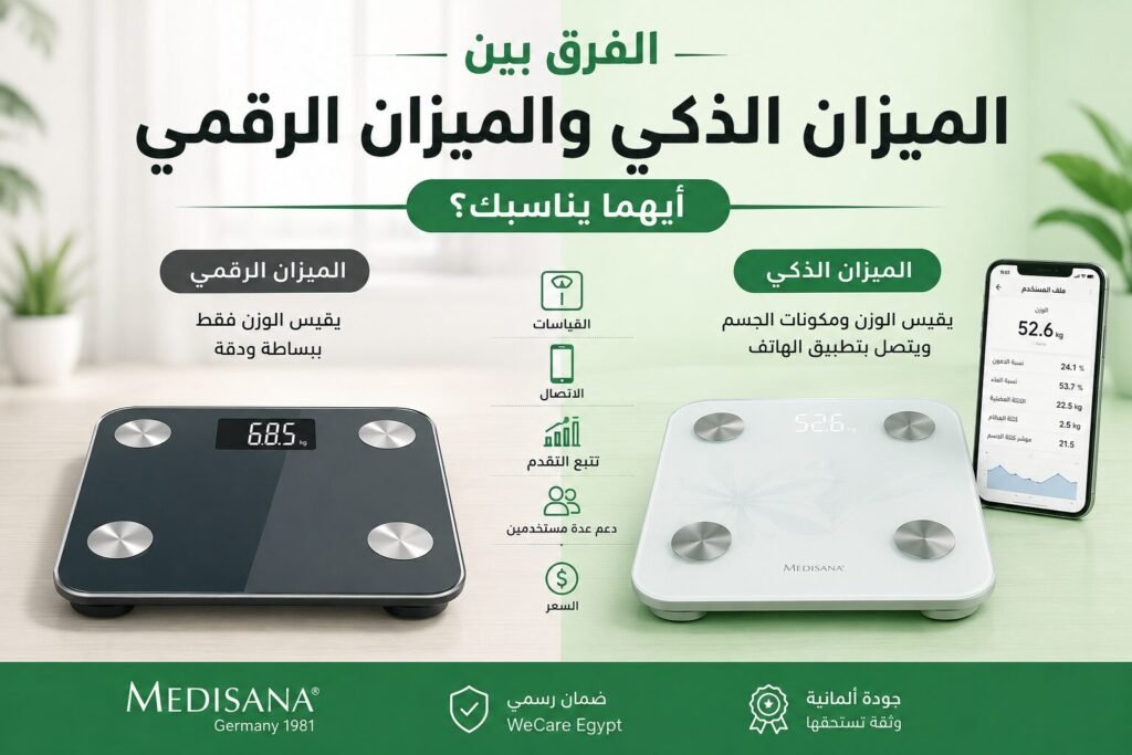 الفرق بين الميزان الذكي والميزان الرقمي